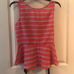 Pretty striped peplum top